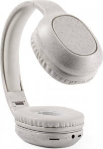 Słuchawki Upominkarnia Bezprzewodowe słuchawki nauszne ze słomy pszenicznej, radio 3