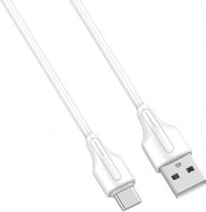 Kabel USB LDNIO USB-A - USB-C 1 m Biały (5903031036220) 1