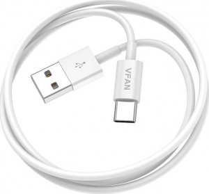 Kabel USB Vipfan USB-A - USB-C 1 m Biały (X03TC) 1