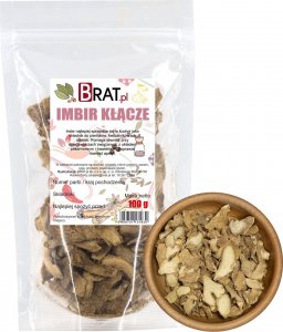 Brat Imbir Kłącze SUSZONY 100g AROMATYCZNY bez DODATKÓW 1