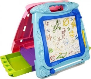 LeanToys Tablica do Rysowania Dwustronna Pisaki Magnesy 2