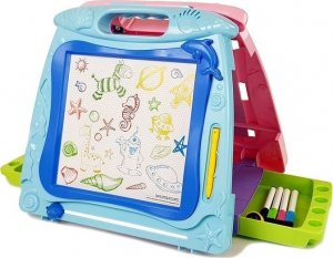 LeanToys Tablica do Rysowania Dwustronna Pisaki Magnesy 3