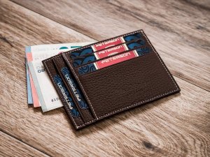 Peterson Etui skórzane na dokumenty Peterson PTN CAW22722 TM brązowe 6