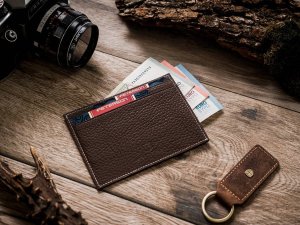 Peterson Etui skórzane na dokumenty Peterson PTN CAW22722 TM brązowe 8