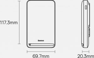Powerbank Baseus Magnetic Bracket 10000 mAh Biały 8