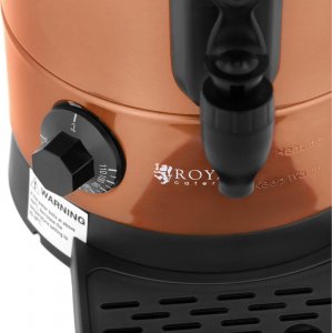 Royal Catering Warnik podgrzewacz do wody z podwójnymi ściankami i ociekaczem 6.1 L 1500 W pomarańczowy Warnik podgrzewacz do wody z podwójnymi ściankami i ociekaczem 6.1 L 1500 W pomarańczowy 4