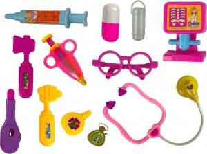 LeanToys Zestaw Małego Lekarza Walizka Różowa Stetoskop 3