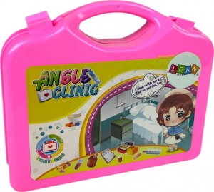 LeanToys Zestaw Małego Lekarza Walizka Różowa Stetoskop 4