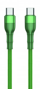 Kabel USB 2GO USB-C - USB-C 1 m Zielony (797311) 1