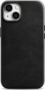 iCarer iCarer Oil Wax Premium Leather Case skórzane etui iPhone 14 magnetyczne z MagSafe czarny (WMI14220701-BK) 1