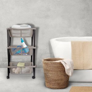 Vilde Wózek regał organizer szafka koszyk 3-poziomowy na kółkach do kuchni łazienki 2