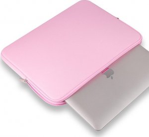 Etui Hurtel Uniwersalne etui torba na laptopa 15,6'' wsuwka tablet organizer na komputer różowy 3