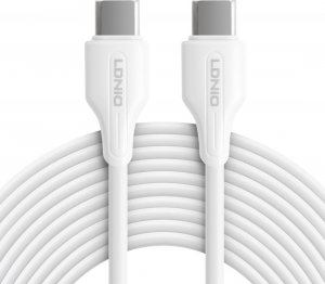 Kabel USB LDNIO USB-C - USB-C 1 m Biały (6933138691342) 1