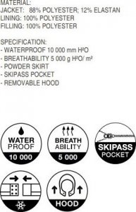 Kurtka narciarska męska Brugi 4ARM Niebieska r. 2XL 8