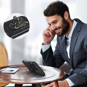 Alogy Alogy Etui na telefon obudowa z osłoną aparatu Camshield Stand Ring do Poco M4 Pro 4G/LTE czarne uniwersalny 11