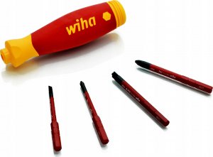 Wiha Izolowany Wkrętak z magazynkiem 4 bitów PocketMax electric IEC 60900, 45296 18