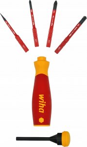 Wiha Izolowany Wkrętak z magazynkiem 4 bitów PocketMax electric IEC 60900, 45296 25