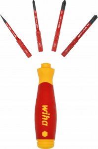 Wiha Izolowany Wkrętak z magazynkiem 4 bitów PocketMax electric IEC 60900, 45296 26