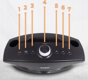 Mikrofon Art Zestaw Karaoke Stacja + 2 Bezprzewodowe Mikrofony 3