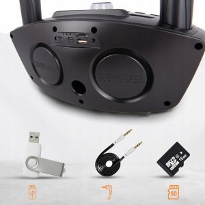 Mikrofon Art Zestaw Karaoke Stacja + 2 Bezprzewodowe Mikrofony 5