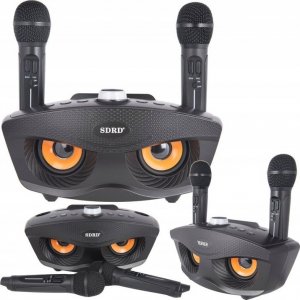 Mikrofon Art Zestaw Karaoke Stacja + 2 Bezprzewodowe Mikrofony 8