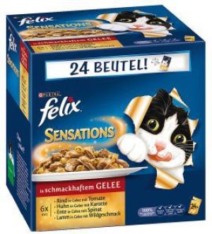 Felix SENATION pakiet MIĘSNY 24x100g wołowina, kura, kaczka, jagnięcina 1