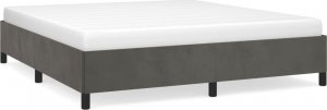vidaXL vidaXL Rama łóżka, ciemnoszara, 180x200 cm, tapicerowana aksamitem 2