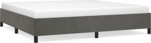vidaXL vidaXL Rama łóżka, ciemnoszara, 200x200 cm, tapicerowana aksamitem 2