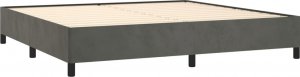 vidaXL vidaXL Rama łóżka, ciemnoszara, 200x200 cm, tapicerowana aksamitem 4