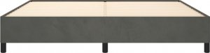vidaXL vidaXL Rama łóżka, ciemnoszara, 200x200 cm, tapicerowana aksamitem 5