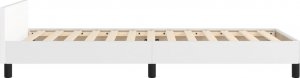 vidaXL vidaXL Rama łóżka z zagłówkiem, biała, 100x200cm, obite sztuczną skórą 6