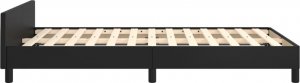 vidaXL vidaXL Rama łóżka z zagłówkiem, czarna, 120x200 cm, sztuczna skóra 6