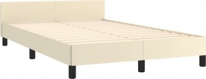 vidaXL vidaXL Rama łóżka z zagłówkiem, kremowa, 120x200 cm, sztuczna skóra 4