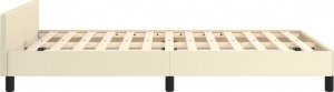 vidaXL vidaXL Rama łóżka z zagłówkiem, kremowa, 120x200 cm, sztuczna skóra 6