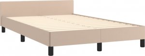 vidaXL vidaXL Rama łóżka z zagłówkiem, cappuccino, 120x200 cm, sztuczną skórą 4