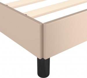 vidaXL vidaXL Rama łóżka z zagłówkiem, cappuccino, 160x200 cm, sztuczną skórą 7