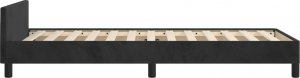 vidaXL vidaXL Rama łóżka z zagłówkiem, czarna, 90x200 cm, aksamitem 6