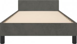 vidaXL vidaXL Rama łóżka z zagłówkiem, ciemnoszara, 100x200 cm, aksamitna 5
