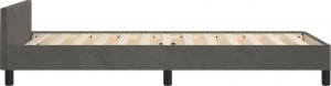 vidaXL vidaXL Rama łóżka z zagłówkiem, ciemnoszara, 100x200 cm, aksamitna 6