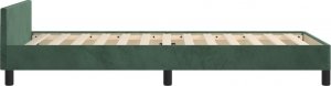 vidaXL vidaXL Rama łóżka z zagłówkiem, ciemnozielona, 100x200 cm, aksamitna 6