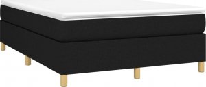 vidaXL Łóżko kontynentalne, czarne, tapicerowane tkaniną, 140x200 cm 3