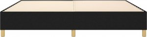vidaXL Łóżko kontynentalne, czarne, tapicerowane tkaniną, 140x200 cm 5