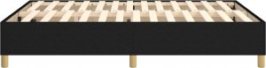 vidaXL Łóżko kontynentalne, czarne, tapicerowane tkaniną, 140x200 cm 6