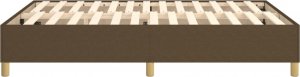 vidaXL Łóżko kontynentalne, ciemnobrązowe, obite tkaniną, 140x200 cm 6