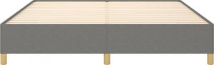 vidaXL Łóżko kontynentalne, ciemnoszare, obite tkaniną, 180x200 cm 5