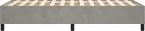 vidaXL vidaXL Łóżko kontynentalne, jasnoszare, 80x200 cm, obite aksamitem 6