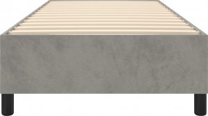 vidaXL vidaXL Łóżko kontynentalne, jasnoszare, obite aksamitem, 90x190 cm 5
