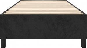 vidaXL vidaXL Łóżko kontynentalne, czarne, obite aksamitem, 100x200 cm 5