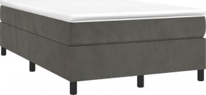 vidaXL vidaXL Łóżko kontynentalne, ciemnoszare, obite aksamitem, 120x200 cm 3