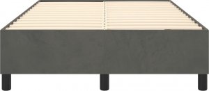 vidaXL vidaXL Łóżko kontynentalne, ciemnoszare, obite aksamitem, 120x200 cm 5